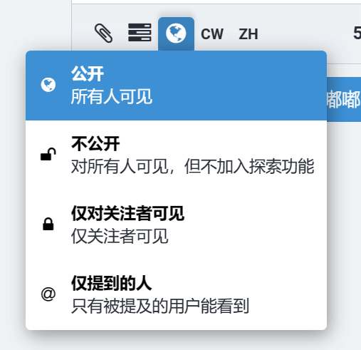 可见范围选项